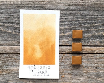 Handmade Watercolor - Ambrogio Yellow Earth - for Painting, Calligraphy, and Lettering