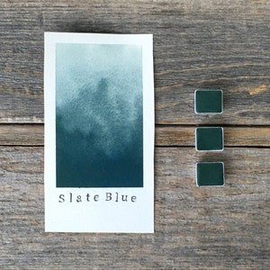 Handmade Watercolor - Slate Blue - Convenience Color - for Painting, Calligraphy, and Lettering