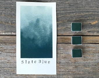 Handmade Watercolor - Slate Blue - Convenience Color - for Painting, Calligraphy, and Lettering