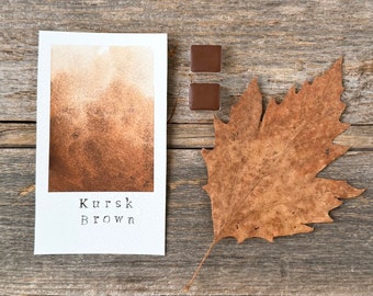 Handmade Watercolor - Kursk Brown - Granulating Watercolor - for Painting, Calligraphy, and Lettering