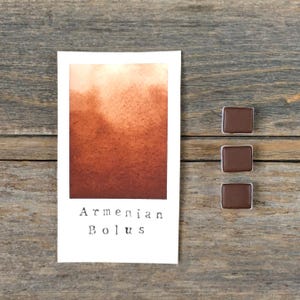 NEW: Handmade Watercolor - Armenian Bolus - Mineral Watercolor - for Painting, Calligraphy, and Lettering