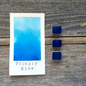 Handmade Watercolor - Primary Blue - Light Blue - for Painting, Calligraphy, and Lettering