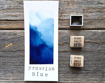 Handmade Watercolor - Prussian Blue - Dark Blue - for Painting, Calligraphy, and Lettering