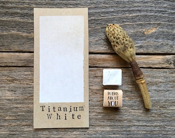 Handmade Watercolor - White Titanium - Opaque White - for Painting, Calligraphy, and Lettering