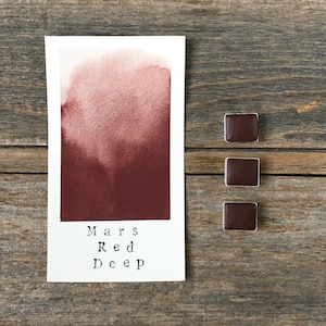 NEW: Handmade Watercolor - Mars Red Deep - Opaque Watercolor - for Painting, Calligraphy, and Lettering