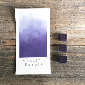 NEW: Handmade Watercolor - Cobalt Purple - for Painting, Calligraphy, and Lettering