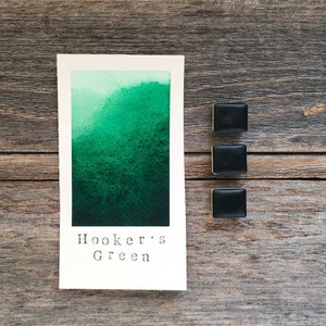 Handmade Watercolor - Hooker's Green - Genuine Pigment - for Painting, Calligraphy, and Lettering