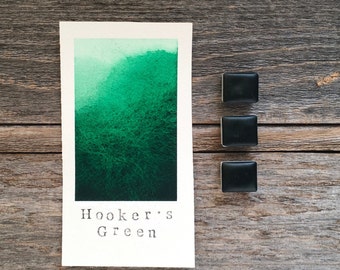 Handmade Watercolor - Hooker's Green - Genuine Pigment - for Painting, Calligraphy, and Lettering