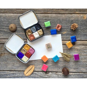 Make Your Own Sparkling Watercolor Set - Gold, Silver, Bronze, Copper