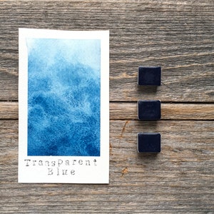 Handmade Watercolor - Transparent Blue - Dark Blue - for Painting, Calligraphy, and Lettering