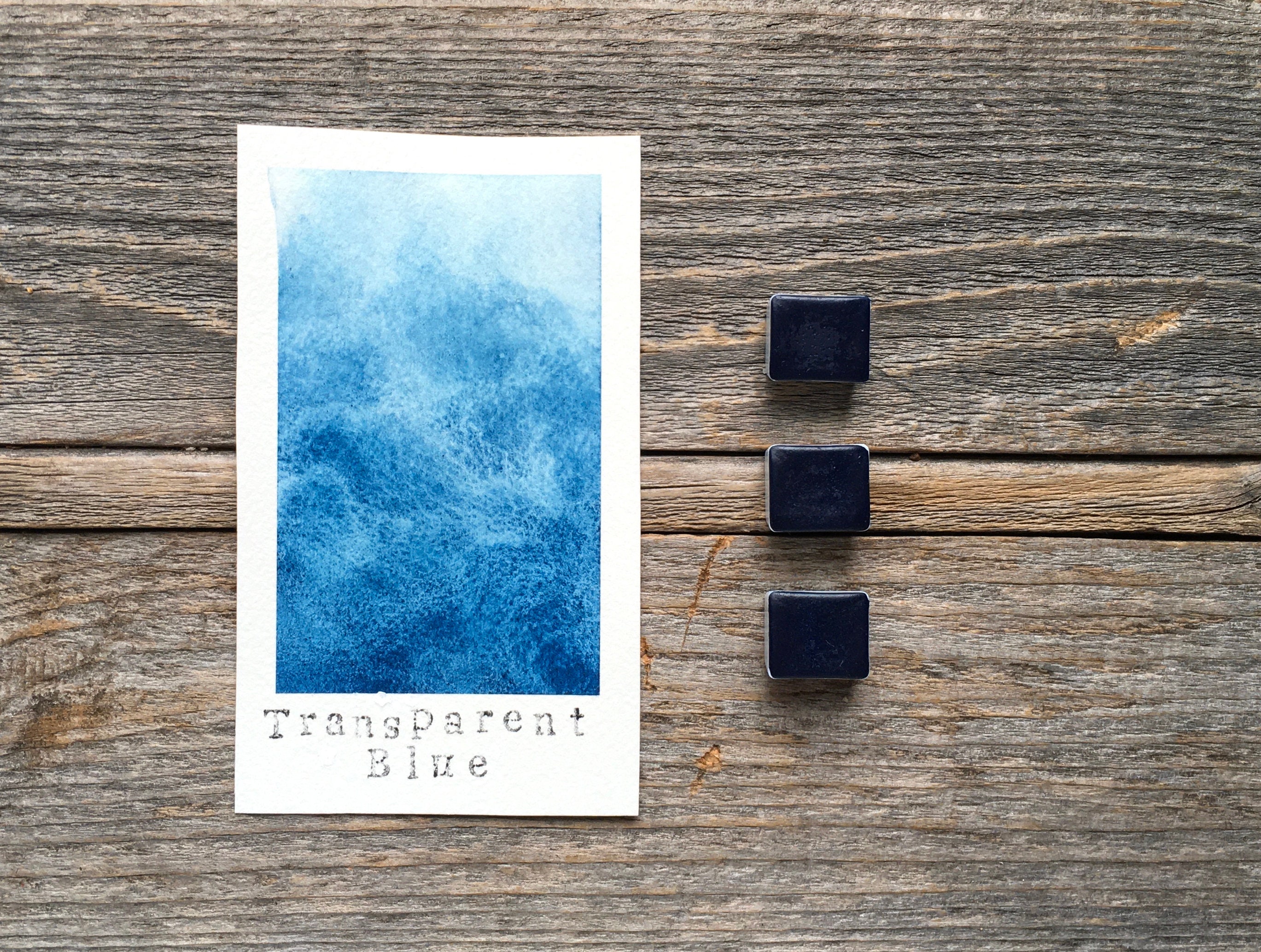 Handmade Watercolor - Transparent Blue - Dark Blue - for Painting, Calligraphy, and Lettering