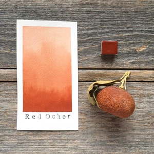 Handmade Watercolor - Red Ocher - for Painting, Calligraphy, and Lettering