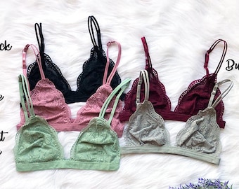 triangle bralette lace
