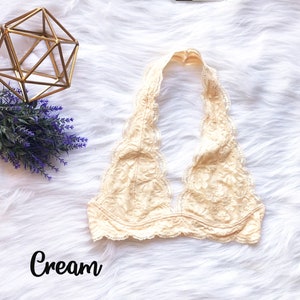 Lace Halter Bralette Lace Bralette Halter Bralette Lace - Etsy