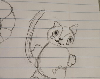 Lumpy plush cat accessory