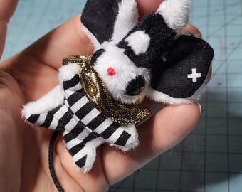 plush clown mouse adventure buddy ready to be worn as a hair clip or a clothing pin