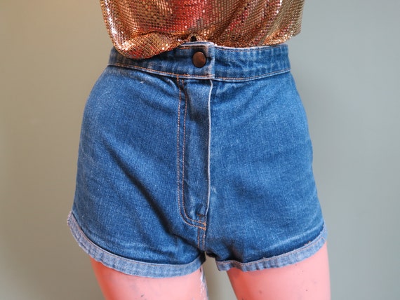 Vintage 1970's Matches Denim hot pants
