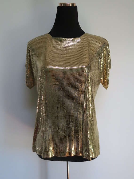 Vintage Whiting and Davis Gold Metal Top
