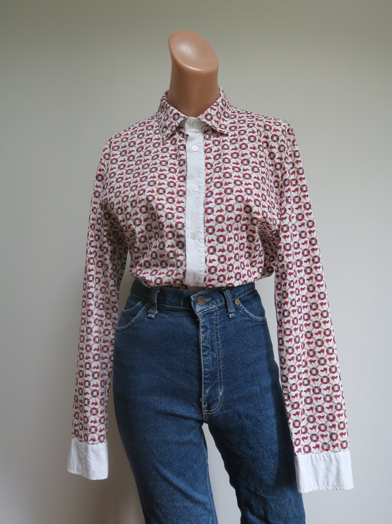 Vintage 1990/'s Dolce and Gabbana Cotton Nautical Pattern Shirt