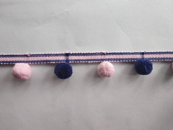 Lavender Jumbo Pom Pom Fringe Trim Embroidery Drapery Quilting Supplies Sewing