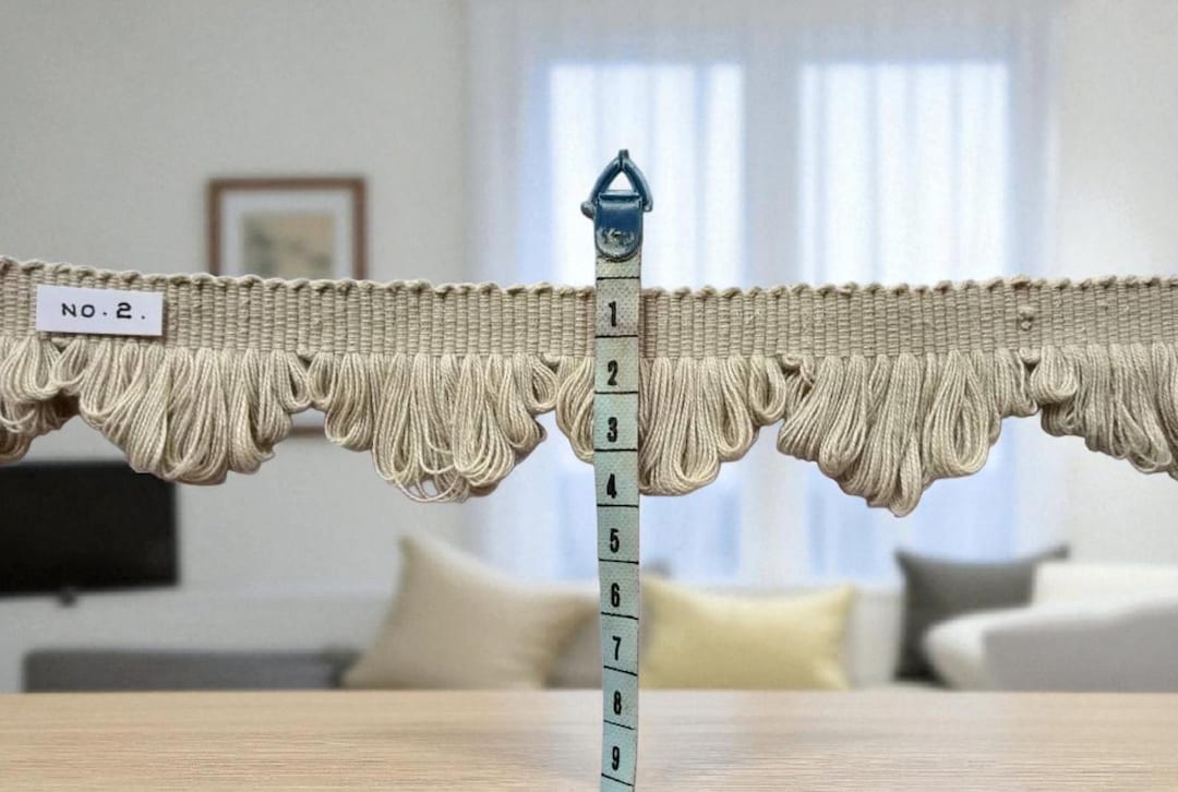 Light Stone Fan Edge Trim, Loop Fringe Trim, Fan Edge Looped ...