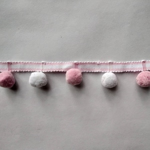 Pom pom bobble trim multi color, pom pom trim,  pom pom fringe, pom pom curtain, cushion pom poms, curtain trims, pom pom garland, pom poms
