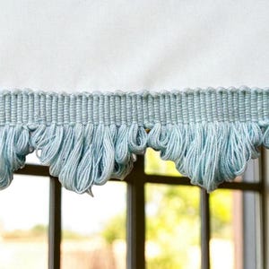 Baby blue fan edge trim, Pale blue fan edge, lace, lace and trims, trims by the yard, cotton trims, home decor
