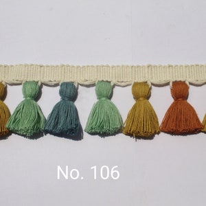 multi colored tassel fringe trim, tassel trim, fringe trim