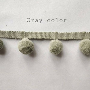 gray pom pom trim