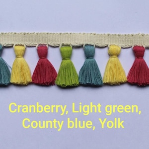 Tassel trim, tassel fringe trim, tassel trim by the yard, tassel trimming, fringe trim, trim for curtains, trimmings, trim for cushions