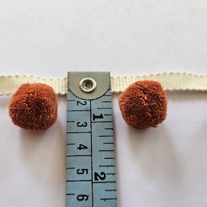 Mini Pom Pom Handmade Ball Fringe 2cm/0.78 inches, Pumpkin pom pom trim, pom pom trim, pom pom for cushions, pom pom for curtains, trimming