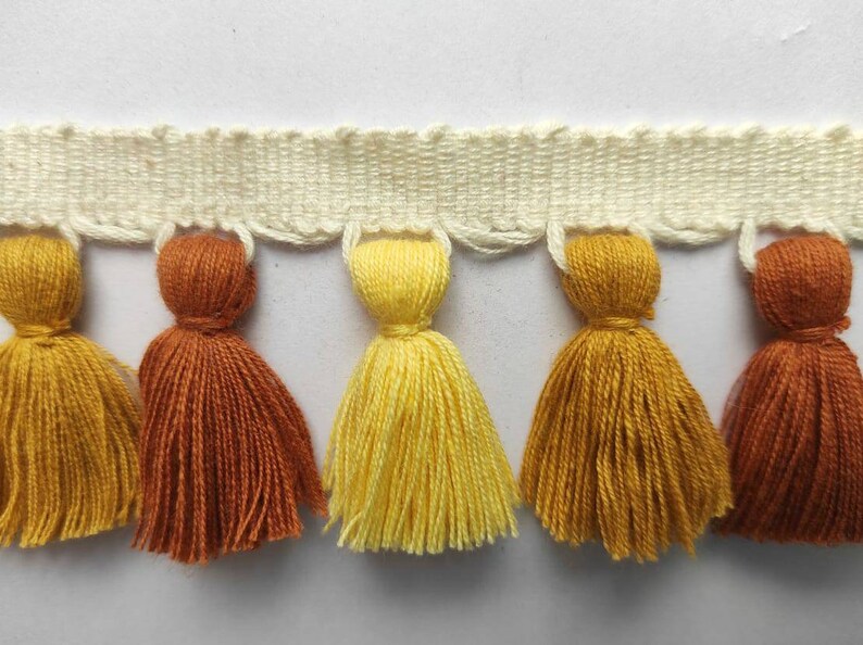 Tassel Trim Tassel Fringe Trim Indian Trim Cotton Tassel Etsy