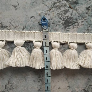 ivory tassel trim, tassel fringe trim