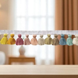 Quastenfransenborte, Quastenborte, Quastenborte Meterware, Quastenborte, Borte für Kissen, Borte für Vorhänge, Fransenborte, Quasten