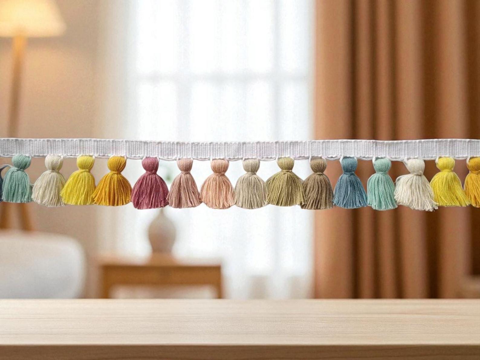 Tassel fringe trim, tassel trim, tassel trim by the yard, tassel fringe, trim for cushions, trim for curtains, fringe trim, tassels