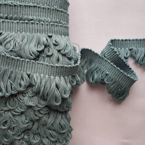 Passamaneria per tende, passamaneria per ventaglio blu County, pizzi, passamaneria per cuscini, frange, passamaneria per tende, passamaneria con nappe tagliata su misura,