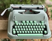 Hermes 3000 Cursive Script RARE Vintage Typewriter, Case, and Extras from 1963