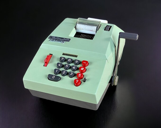 Hermes Precisa Manual Adding Machine Calculator Model 109 7 From 1960s ...