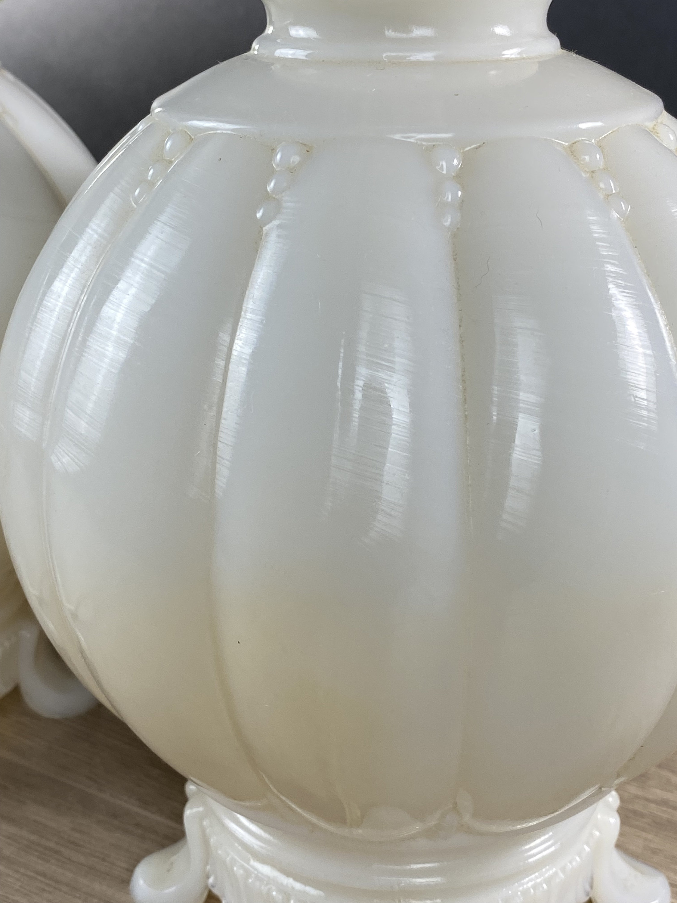 Aladdin Alacite Electric Table Lamps Globe Base Footed Set of Etsy