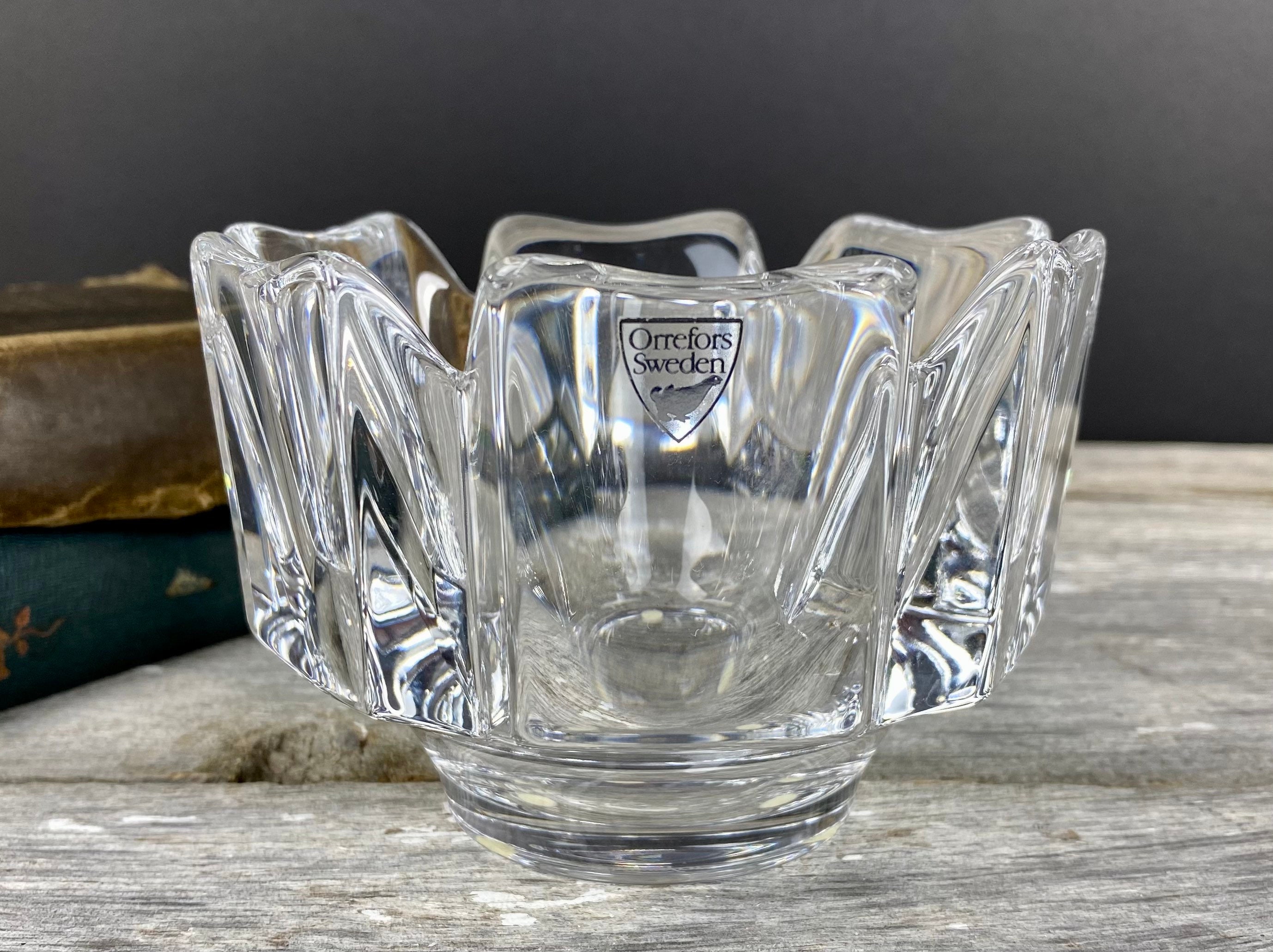 Orrefors Crystal Corona Bowl With Label Sweden Small Size NO Box
