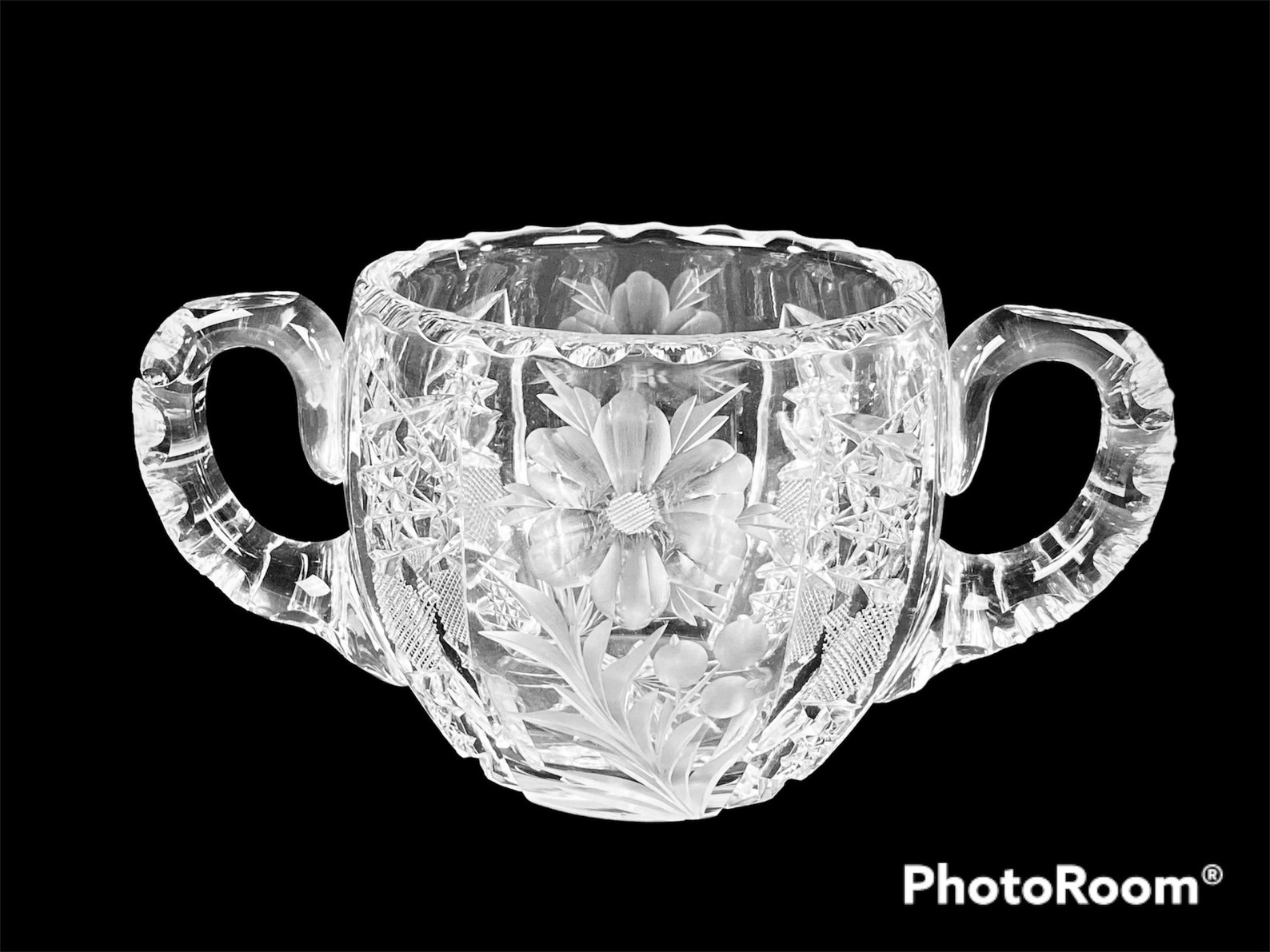 American Brilliant Cut Tuthill Primrose Creamer and Sugar Set Etsy