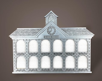 School House Metal Photo Frame Wall Hanging 12 Grades 1990s Price One, Two Avail