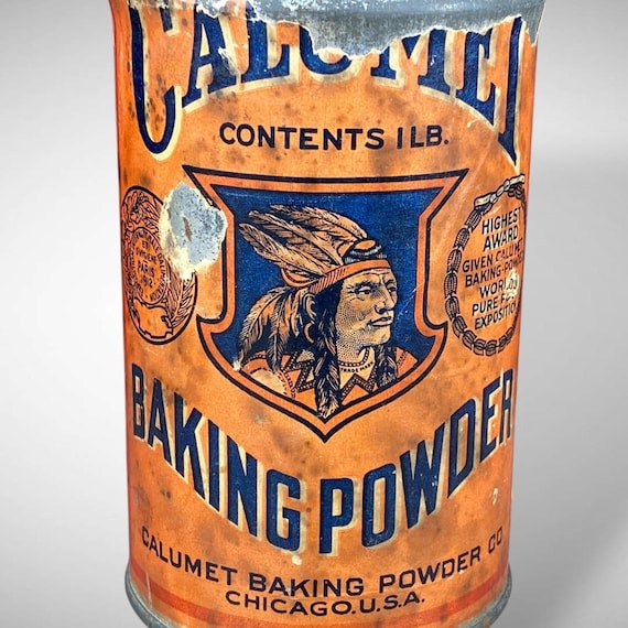 Calumet Native American Baking Powder Advertising Tin Litho Early