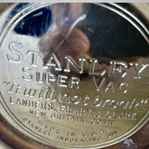 Stanley 1357 1 Quart Thermos SuperVac Steel Lined 1959 Industrial NO Stopper image 4