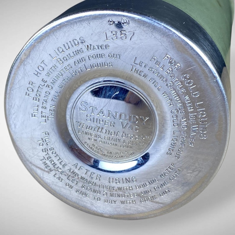 Stanley 1357 1 Quart Thermos SuperVac Steel Lined 1959 Industrial NO Stopper image 3