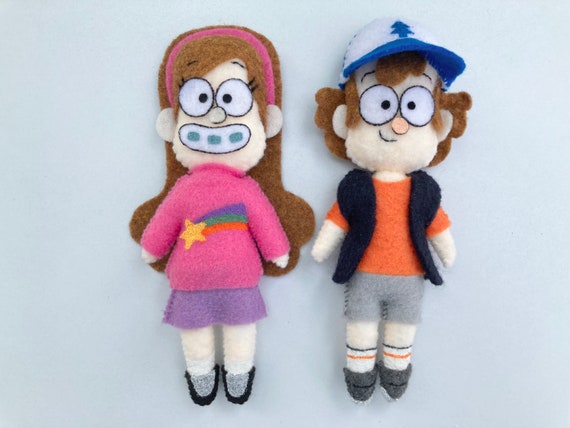 Gravity Falls Dipper & Mabel Pines Handmade Plush Dolls Made | Etsy