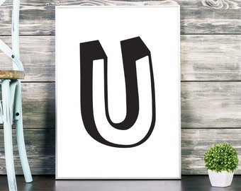 letter u printable etsy