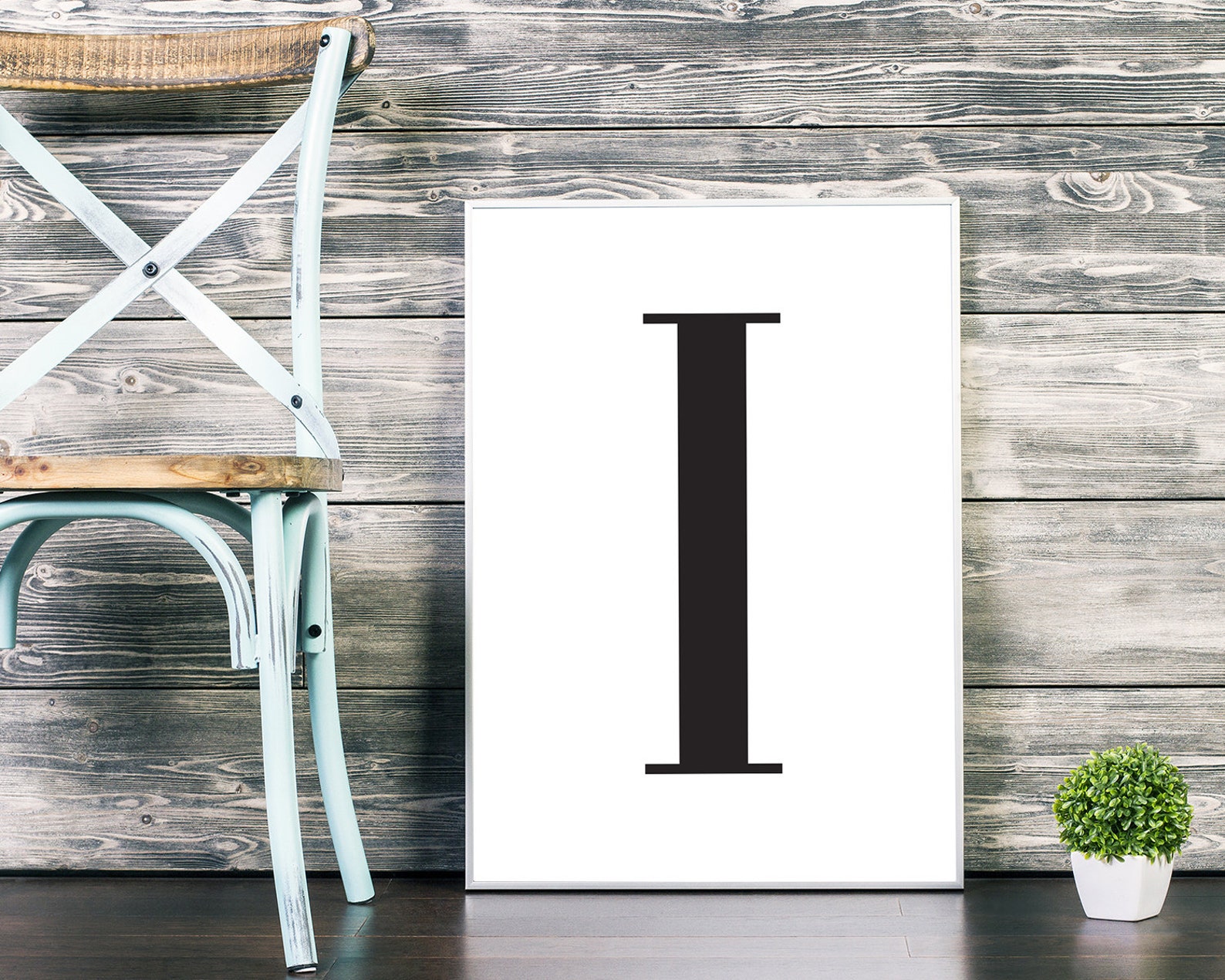 Letter I Printable Art Digital Download I Initial Nursery Etsy