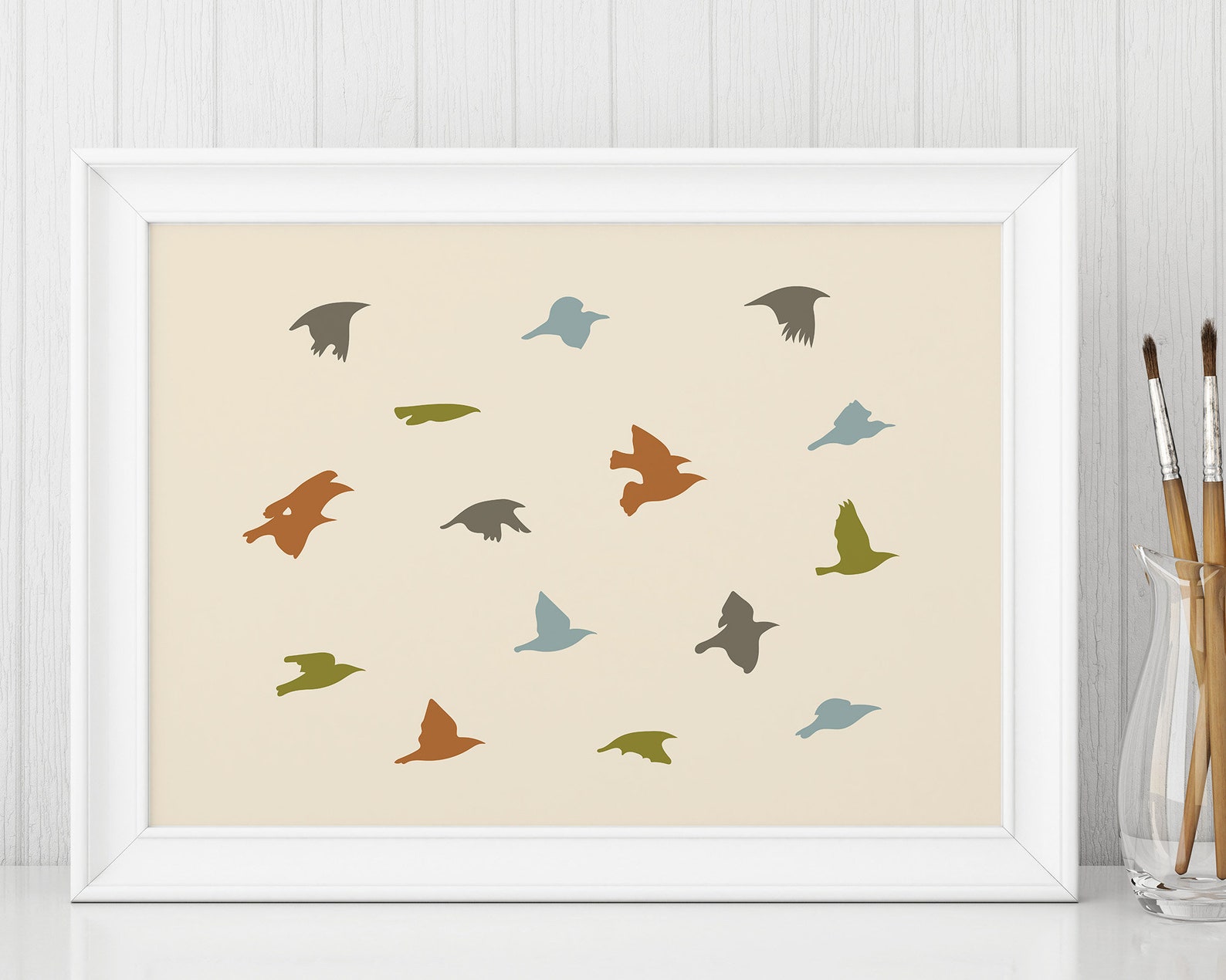Abstract Birds in Flight Printable Wall Art Digital Download - Etsy
