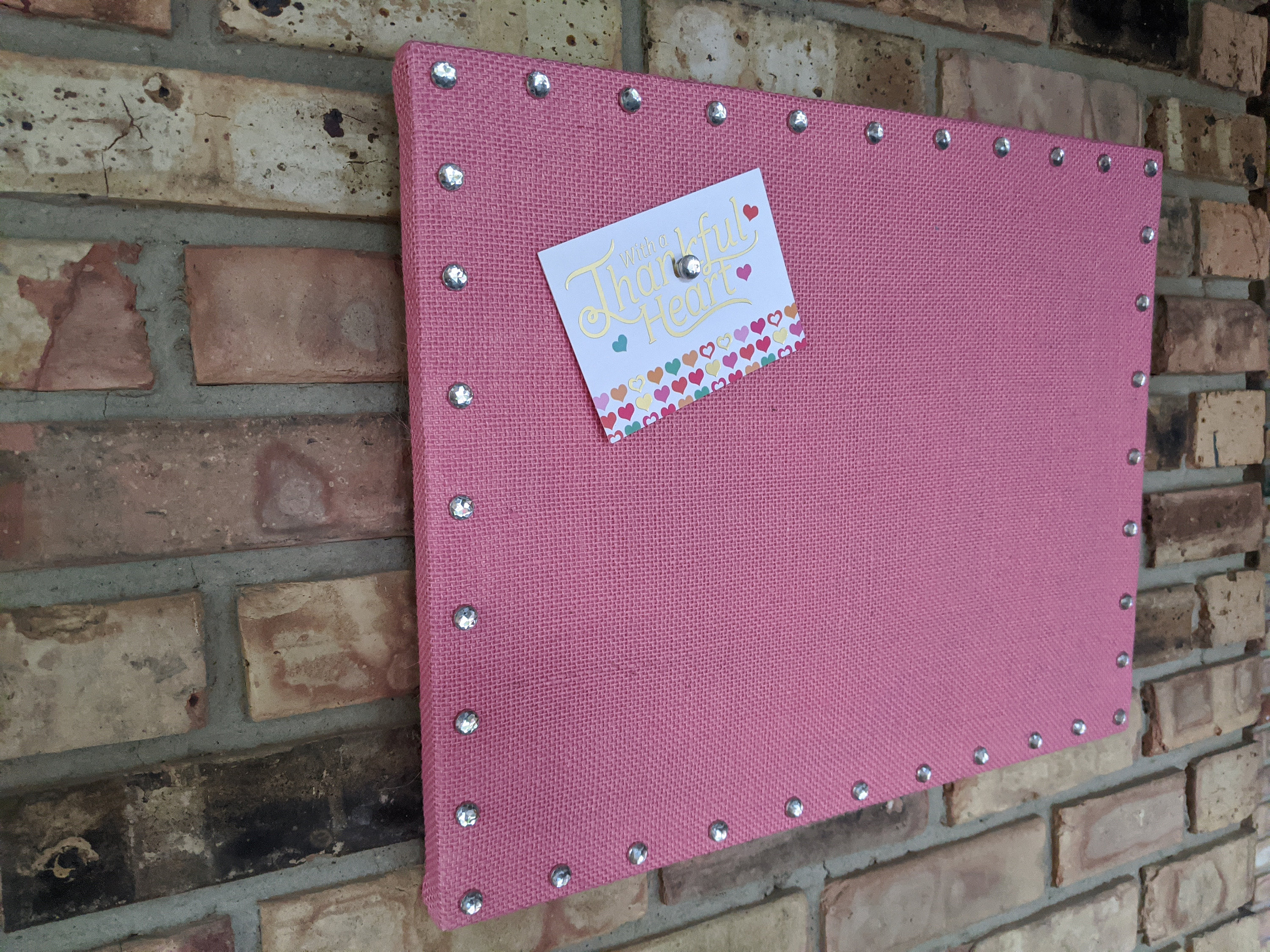 Pink lace DIY magnetic board – Heather's Handmade Life